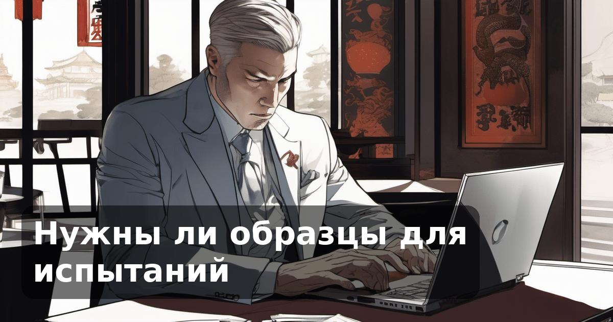 Нужны ли образцы для испытаний