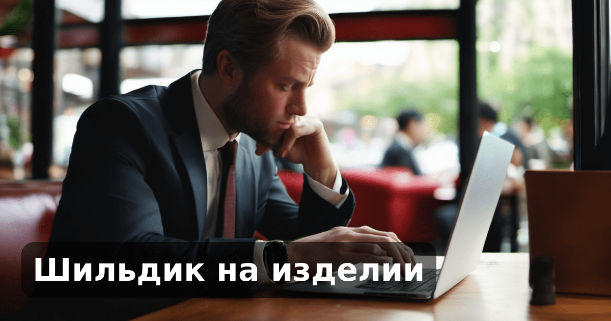 Шильдик на изделии