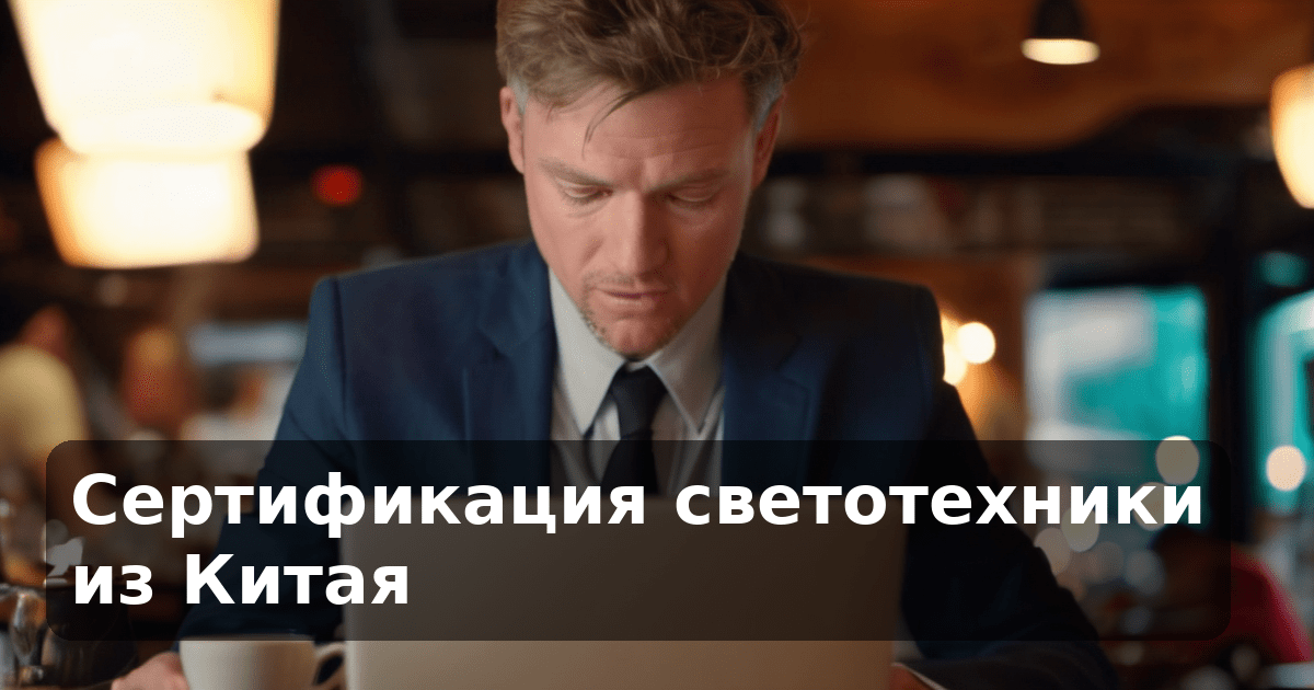 Сертификация светотехники из Китая